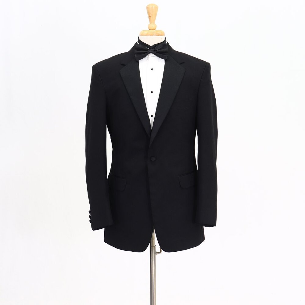 Southeastern 38l Black Solid 1-Button Blazer Tuxe… - image 1
